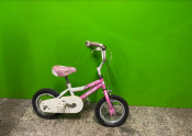 Mali rózsaszín-fehér kislány kerékpár (használt)
